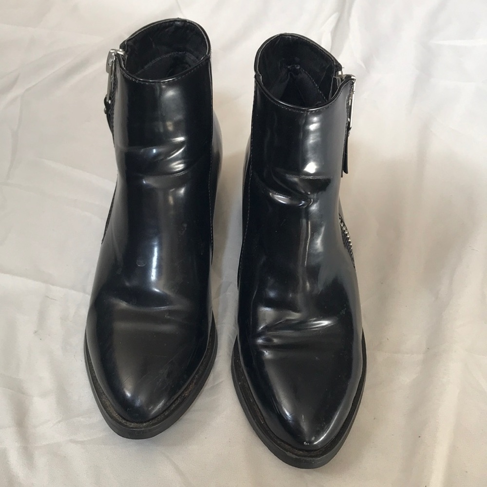Forever 21 Black Rain Boot / Ankle Bootie